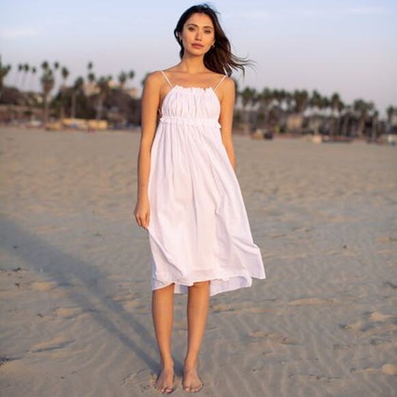 Kitteny Lua Midi Sun Dress - Xs/S White - Picture 1 of 6